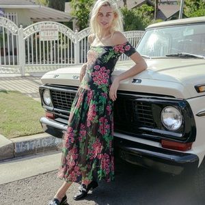 Betsey Johnson off the shoulder dress 1980’s